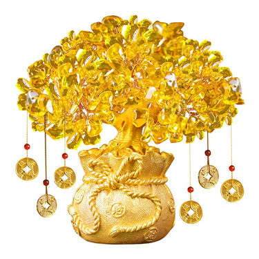 FENG SHUI CITRINE MONEY TREE WEALTH ORNAMENTS-Your Soul Place
